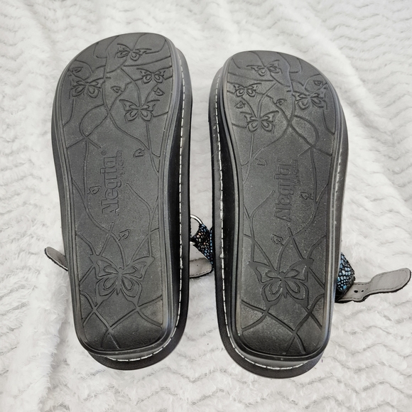 Alegria PG Lite Convertible 1 Strap Mule Comfort Metallic Peacock Blue Size 39 - Picture 8 of 11